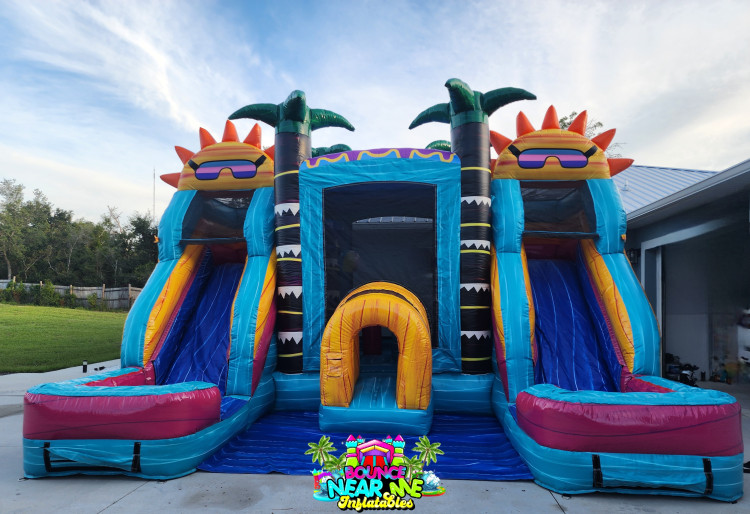Tropical Sunrise Bounce House Combo
