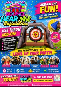 Axe throw add on ad Now Offering Axe Throw to your Party Bundle