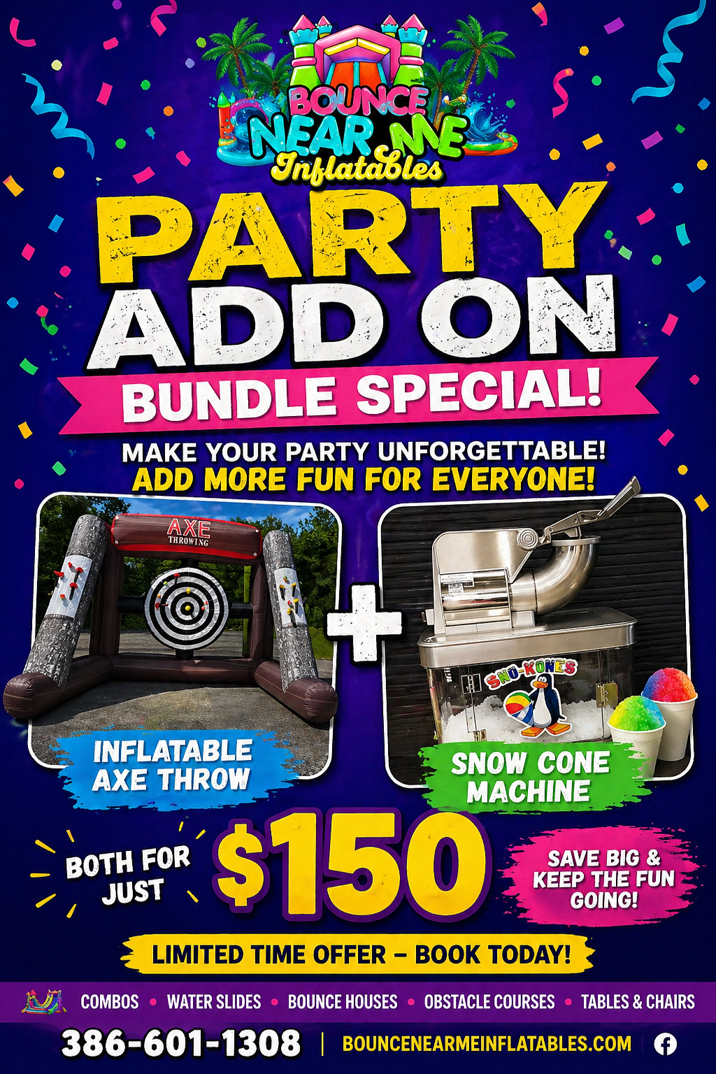 axe throw bundle snow cone Home